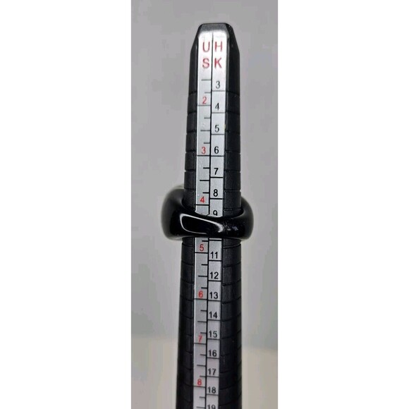 Vtg Lucite Resin Dome Bubble Black Ring /Dried Flowers BOHO Blue Red Pink Sz 4.5 - Picture 3 of 9